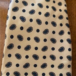 Resilio Mens Paisley Style Tie Cream Teal Flaw